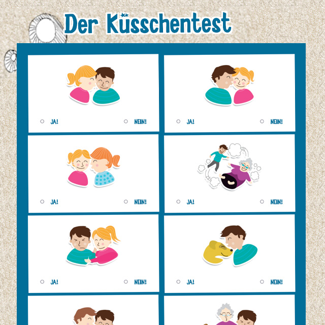 Screenshot des "Küsschentests"